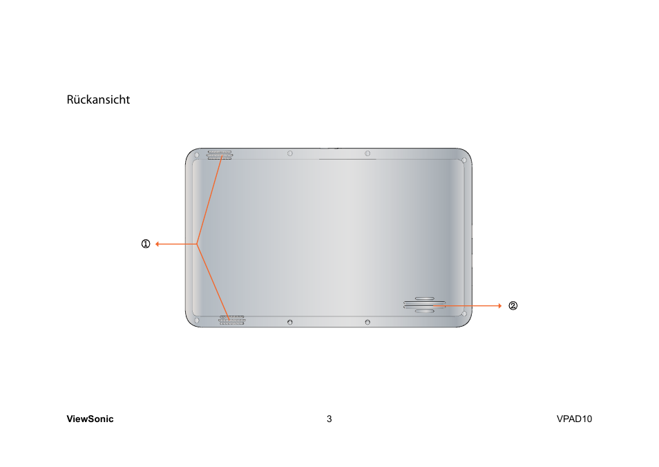Rückansicht | VIEWSONIC ViewPad 10 User Manual | Page 101 / 264