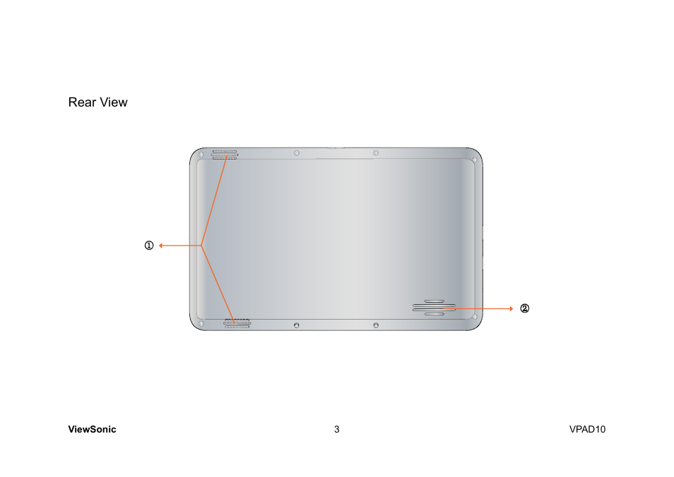 Rear view | VIEWSONIC ViewPad 10 User Manual | Page 13 / 264