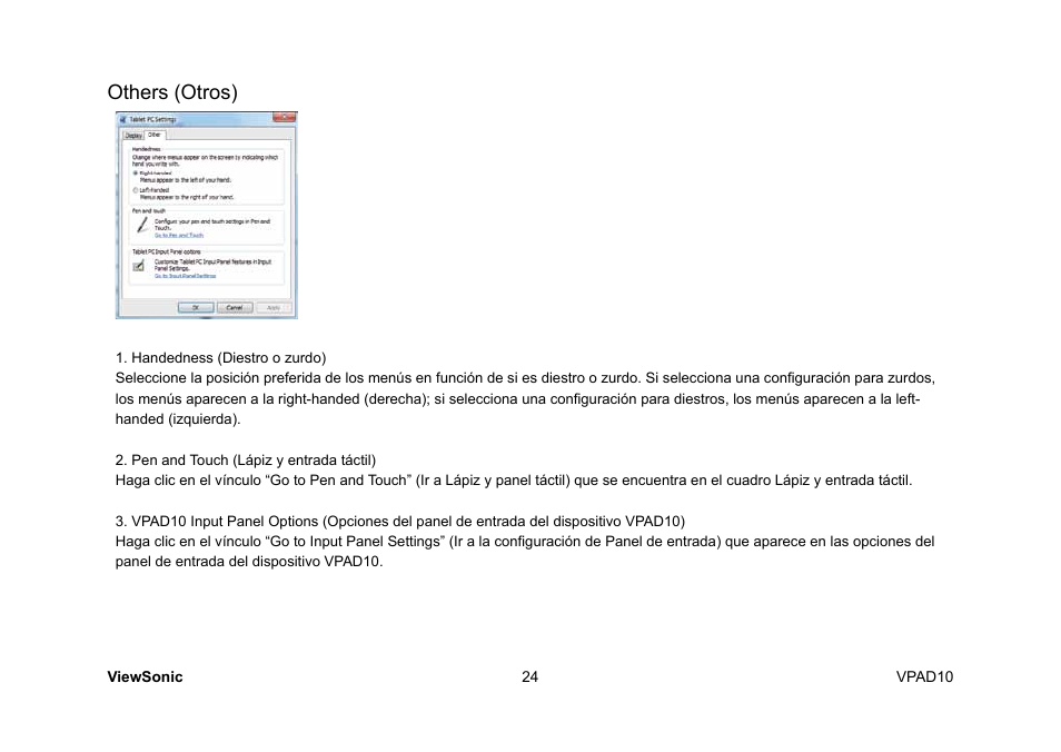 Others (otros) | VIEWSONIC ViewPad 10 User Manual | Page 166 / 264