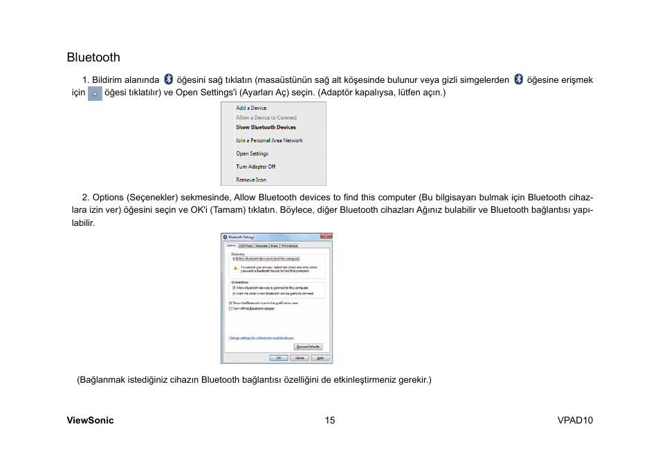 Bluetooth | VIEWSONIC ViewPad 10 User Manual | Page 201 / 264
