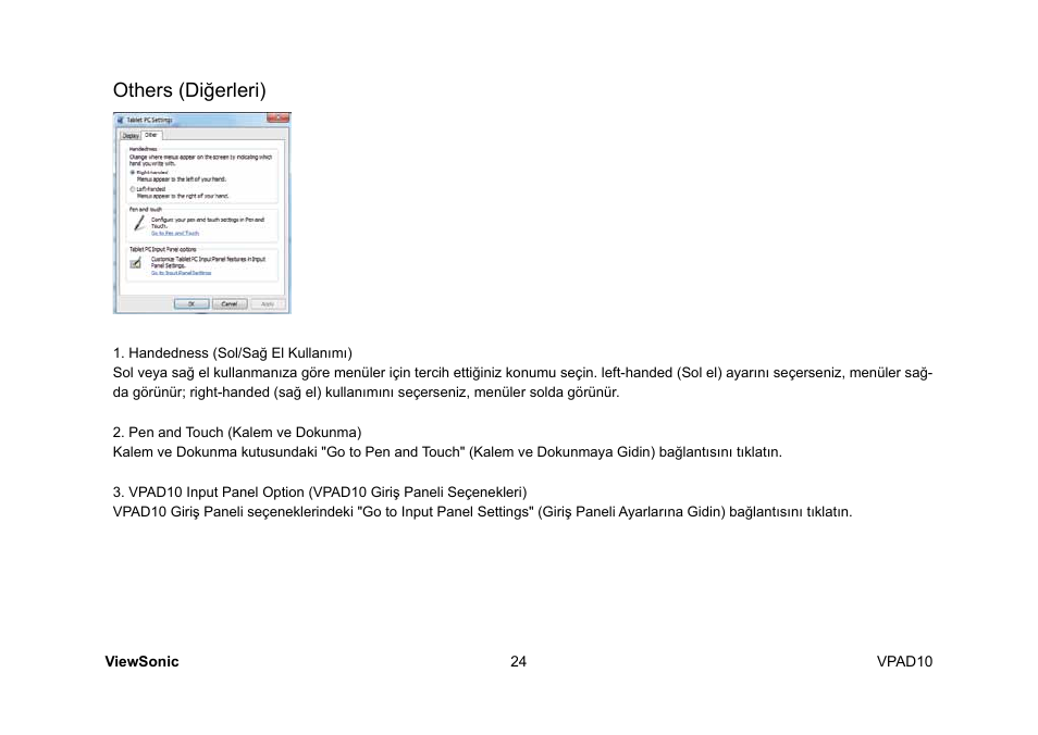 Others (diğerleri) | VIEWSONIC ViewPad 10 User Manual | Page 210 / 264