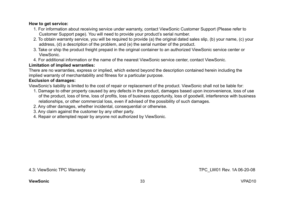 VIEWSONIC ViewPad 10 User Manual | Page 43 / 264