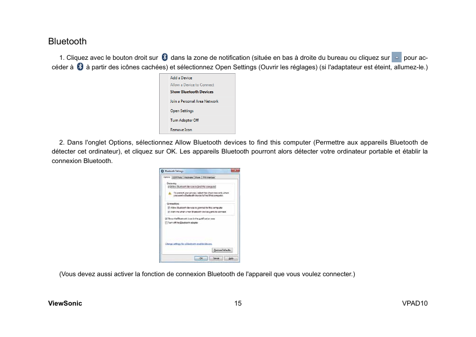 Bluetooth | VIEWSONIC ViewPad 10 User Manual | Page 69 / 264