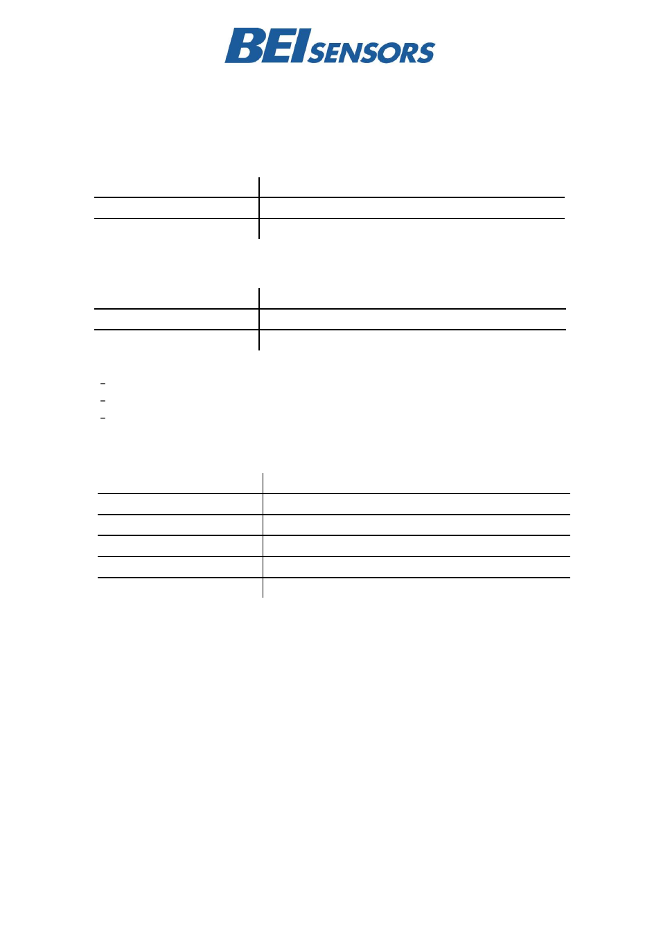 BEI Sensors Industrial Duty Inclinometers User Manual | Page 3 / 10