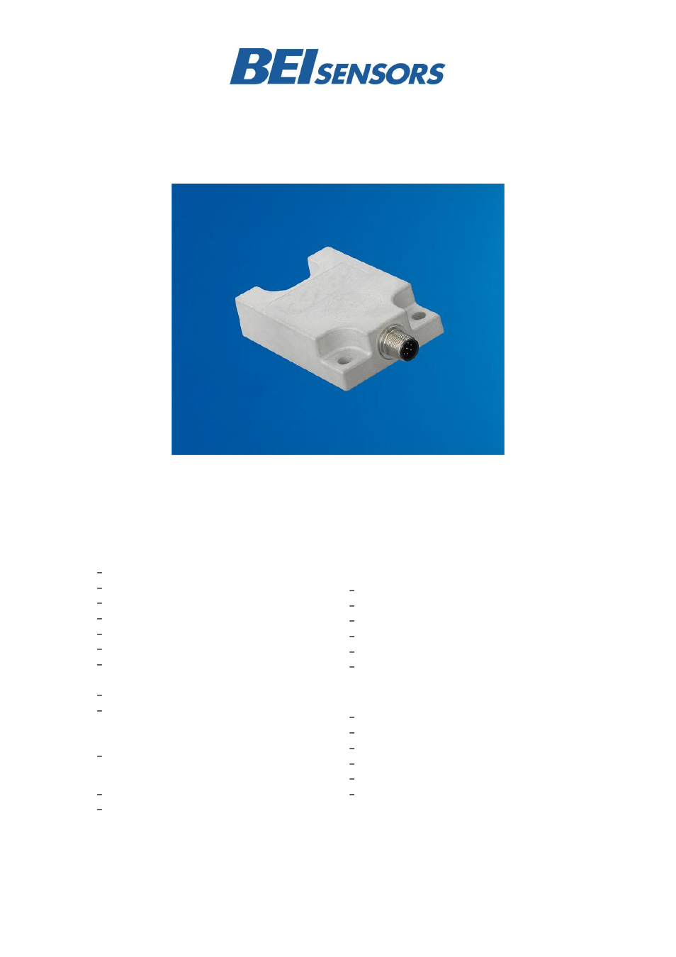 BEI Sensors Heavy Duty Inclinometers User Manual | 9 pages