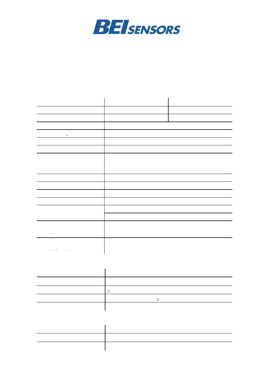 BEI Sensors Heavy Duty Inclinometers User Manual | Page 2 / 9