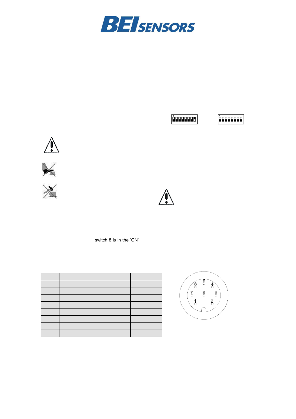 BEI Sensors High Resolution Inclinometers User Manual | Page 3 / 8