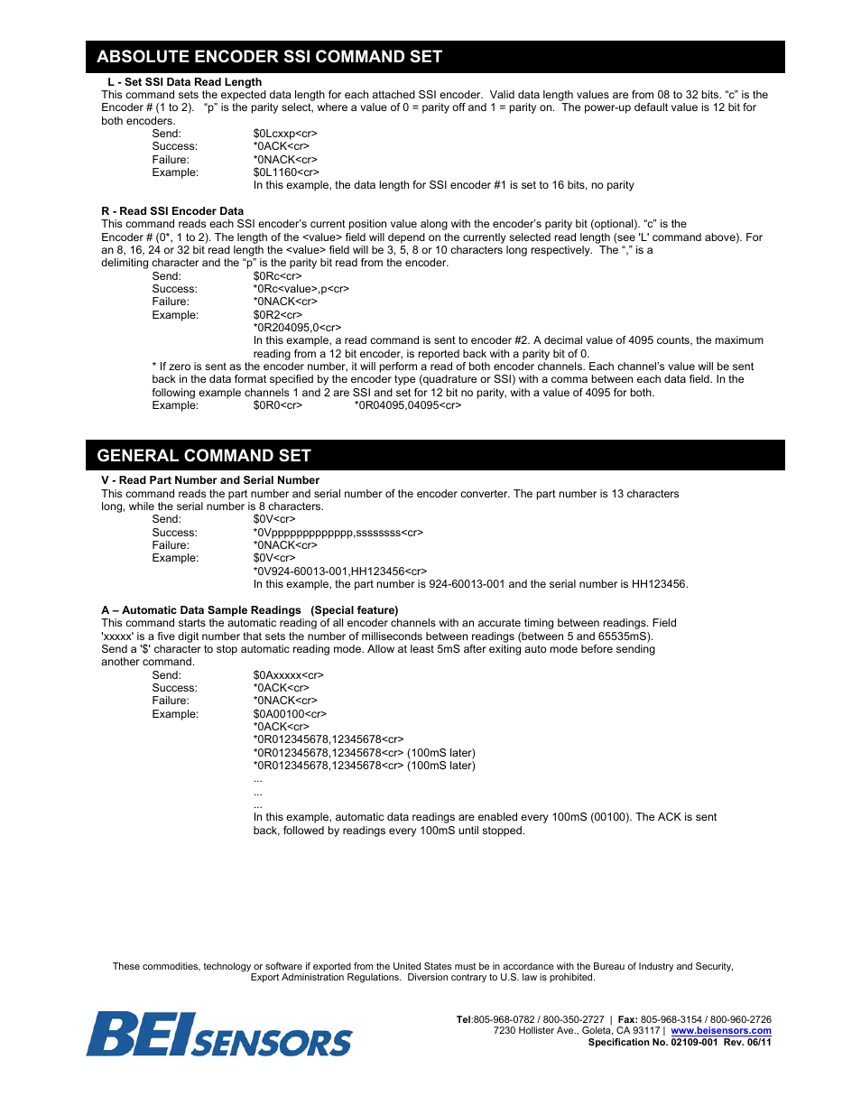 BEI Sensors Dual Encoder to USB Converter Module User Manual | Page 6 / 6