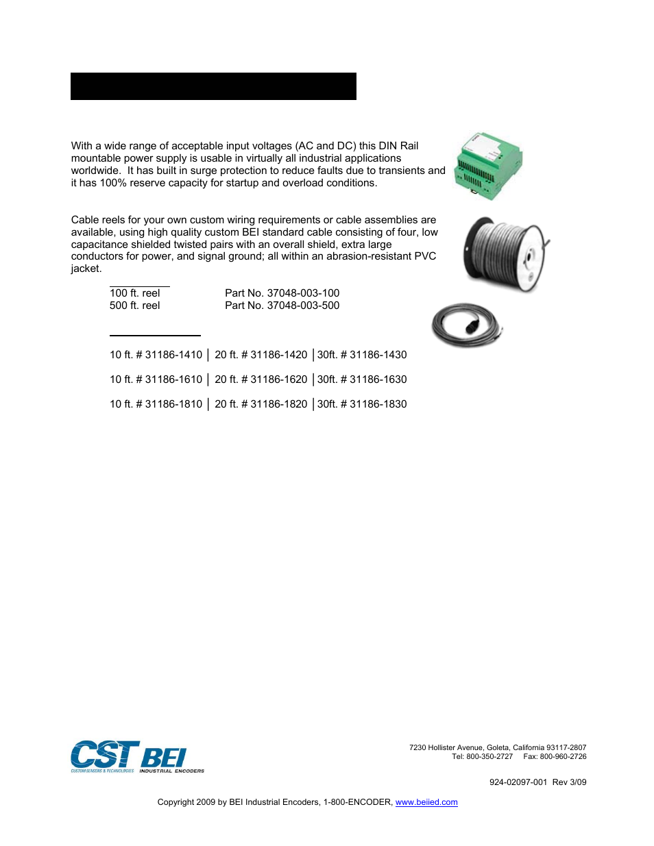 Additional modules and accessories | BEI Sensors Encoder Signal Broadcaster Module User Manual | Page 4 / 4