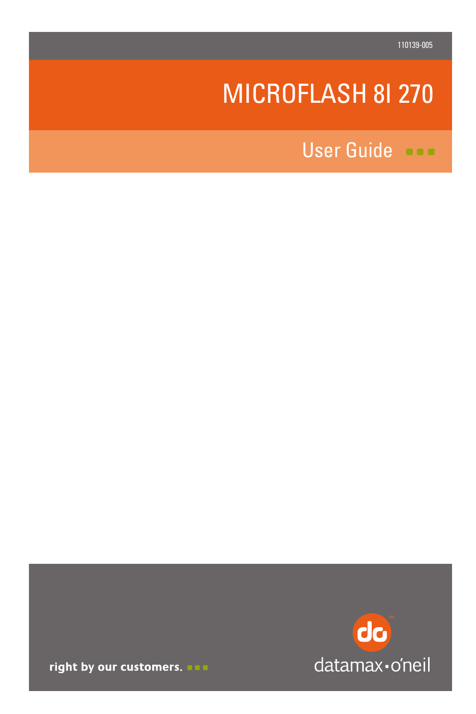 Datamax-O'Neil MF8I 270 User Guide User Manual | 20 pages