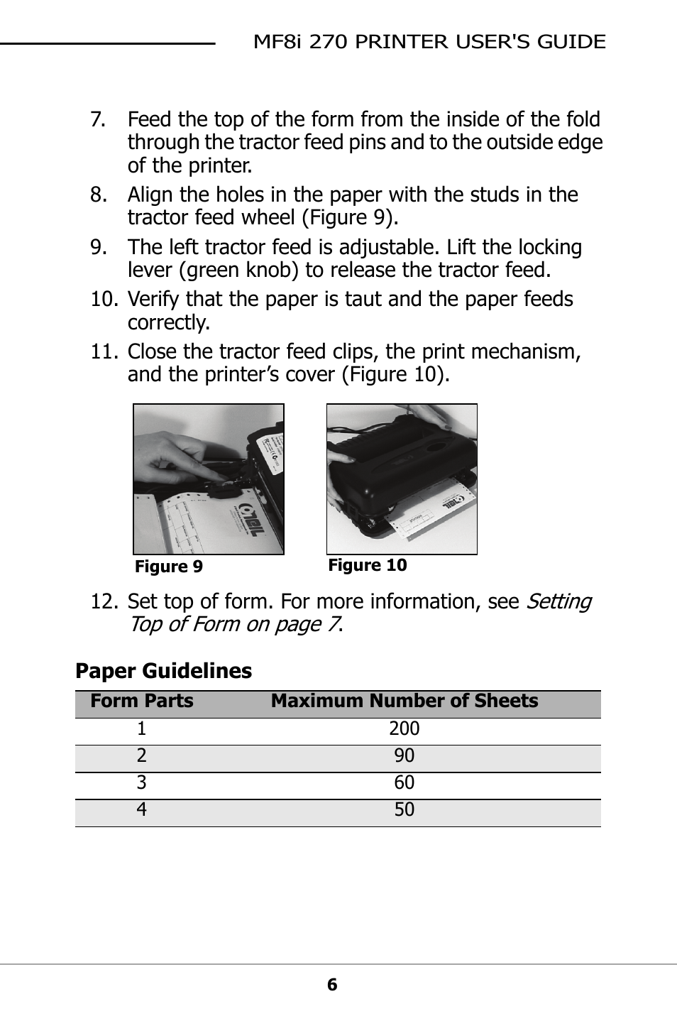 Paper guidelines | Datamax-O'Neil MF8I 270 User Guide User Manual | Page 9 / 20