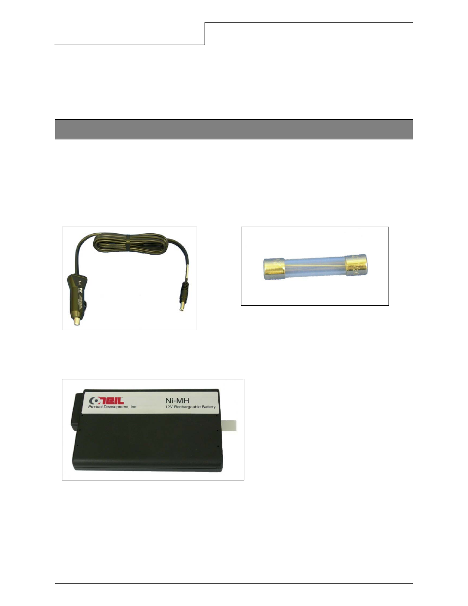 Cigarette lighter adapter (part # 510002-102), Battery (part # 550036-000) | Datamax-O'Neil MF8I Installation Guide User Manual | Page 10 / 18