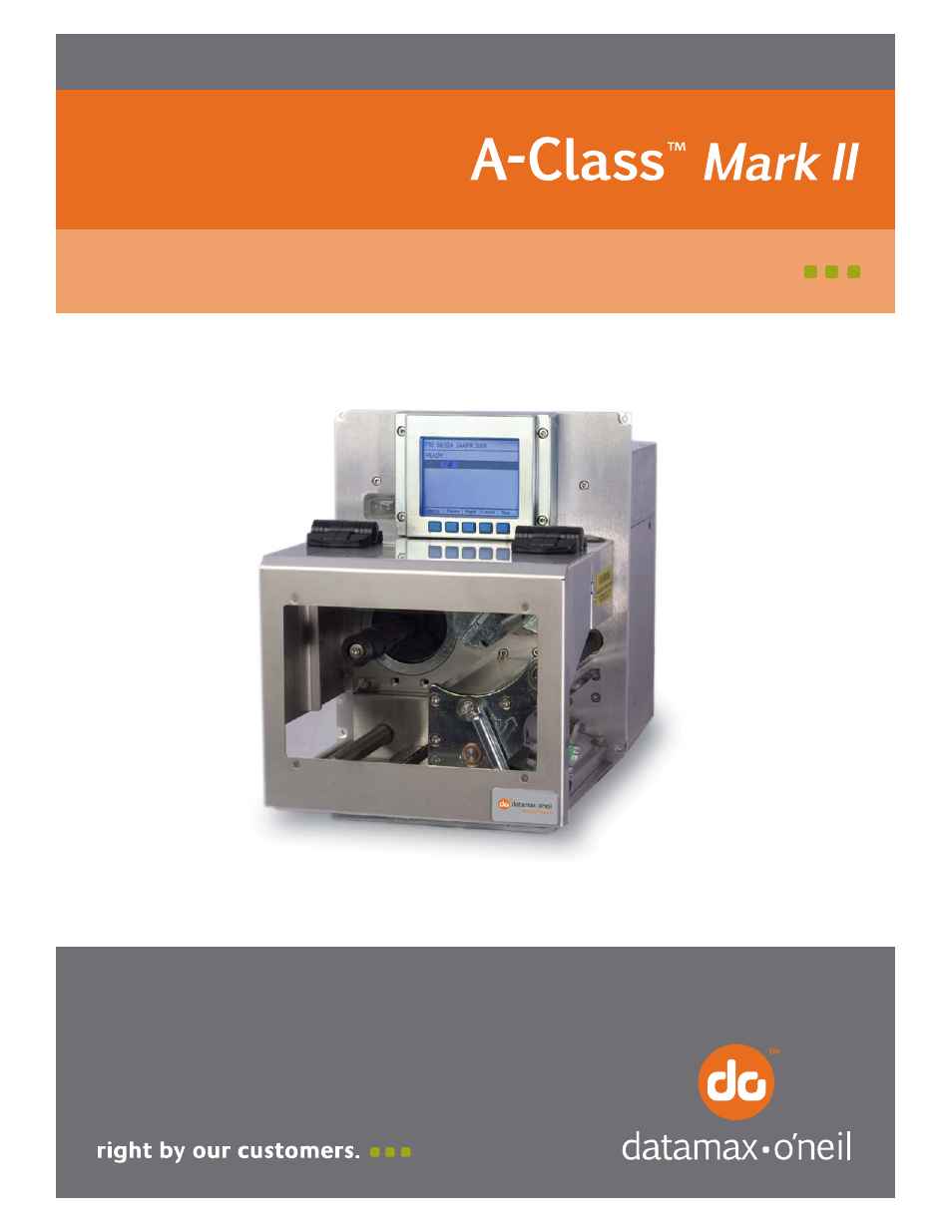 Datamax-O'Neil A-Class Mark II Operator’s Manual User Manual | 160 pages