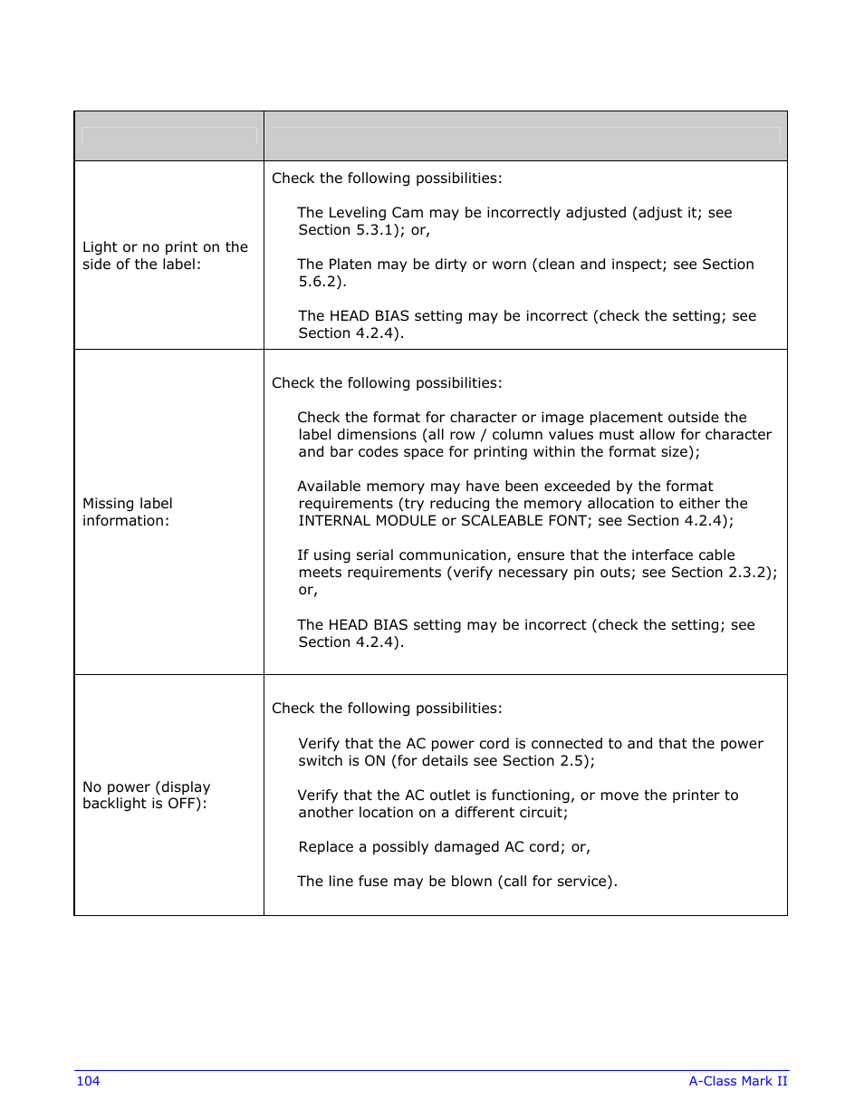 Datamax-O'Neil A-Class Mark II Operator’s Manual User Manual | Page 114 / 160