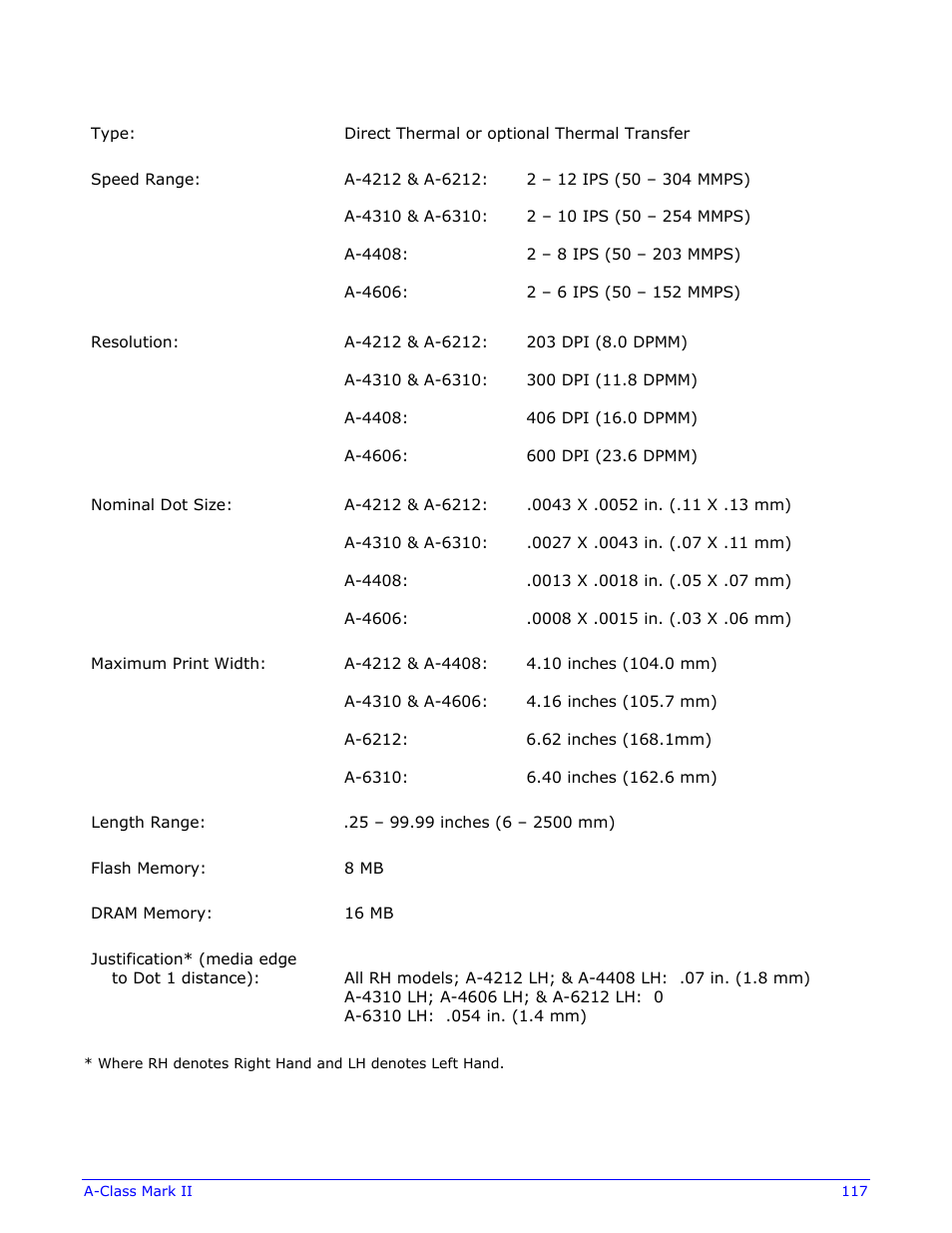 Datamax-O'Neil A-Class Mark II Operator’s Manual User Manual | Page 127 / 160