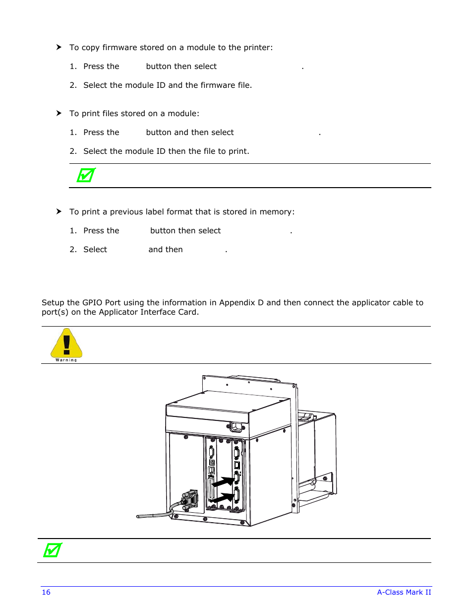 4 connecting an applicator | Datamax-O'Neil A-Class Mark II Operator’s Manual User Manual | Page 26 / 160