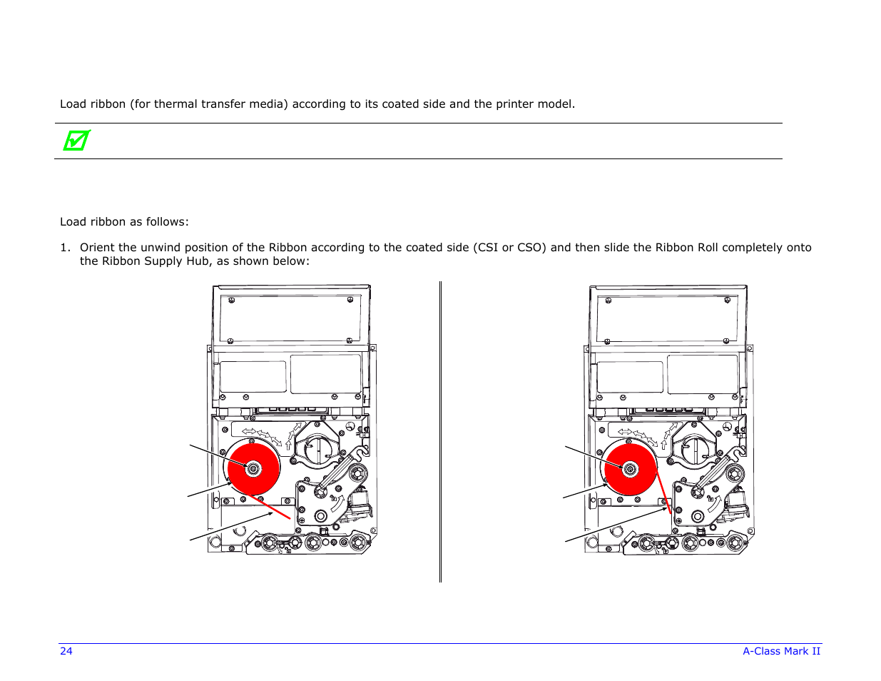 3 loading ribbon | Datamax-O'Neil A-Class Mark II Operator’s Manual User Manual | Page 34 / 160