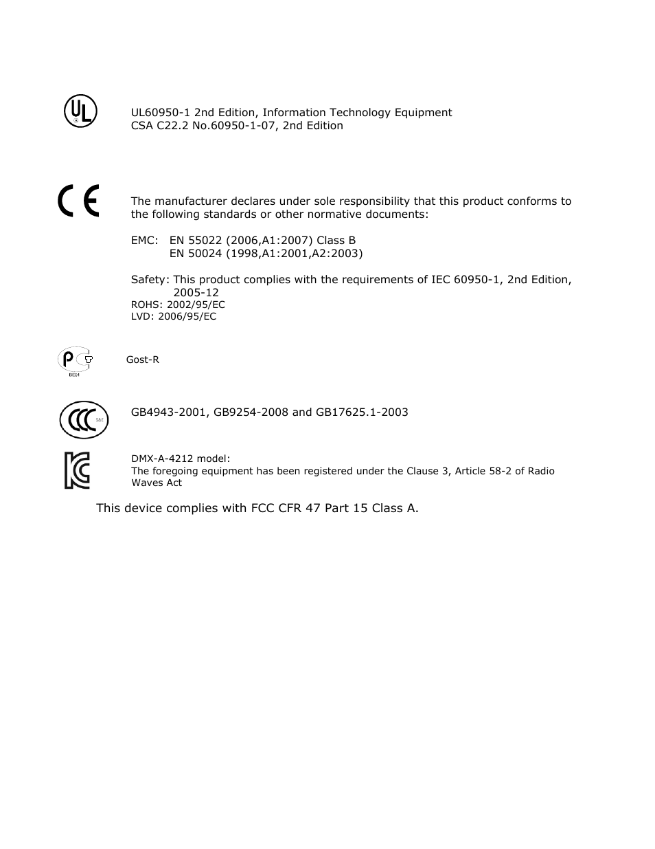 Agency compliance and approvals, Gost-r | Datamax-O'Neil A-Class Mark II Operator’s Manual User Manual | Page 4 / 160