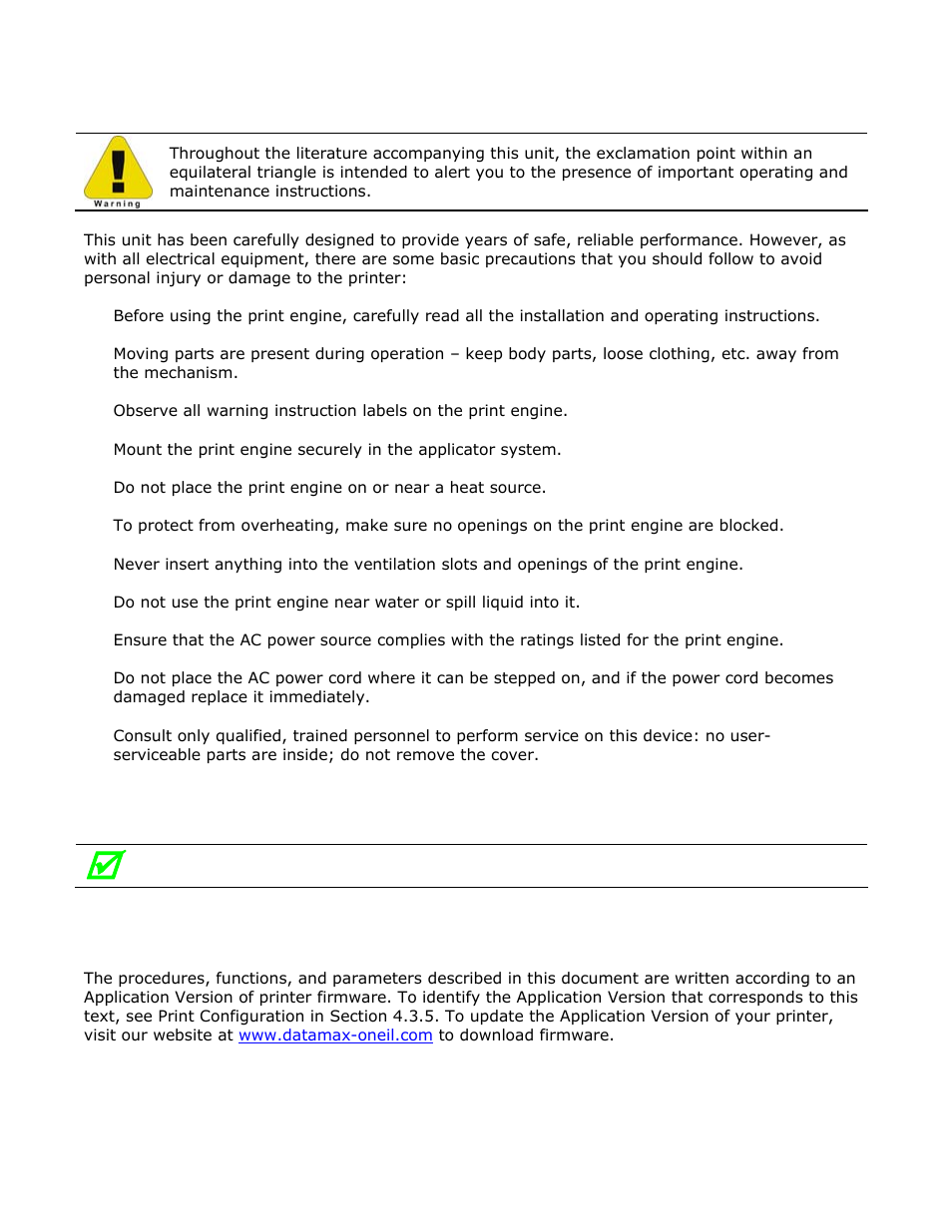Datamax-O'Neil A-Class Mark II Operator’s Manual User Manual | Page 5 / 160