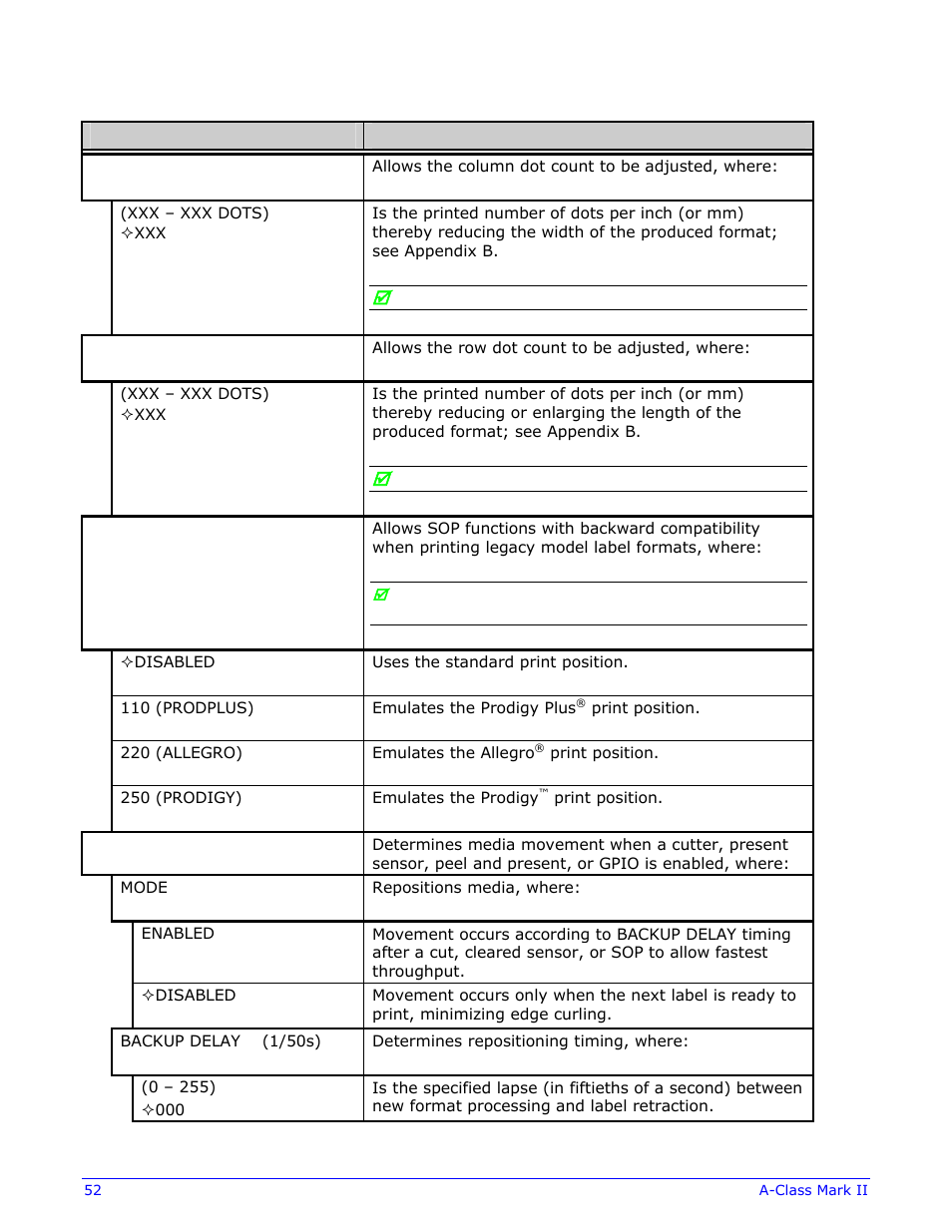 Datamax-O'Neil A-Class Mark II Operator’s Manual User Manual | Page 62 / 160