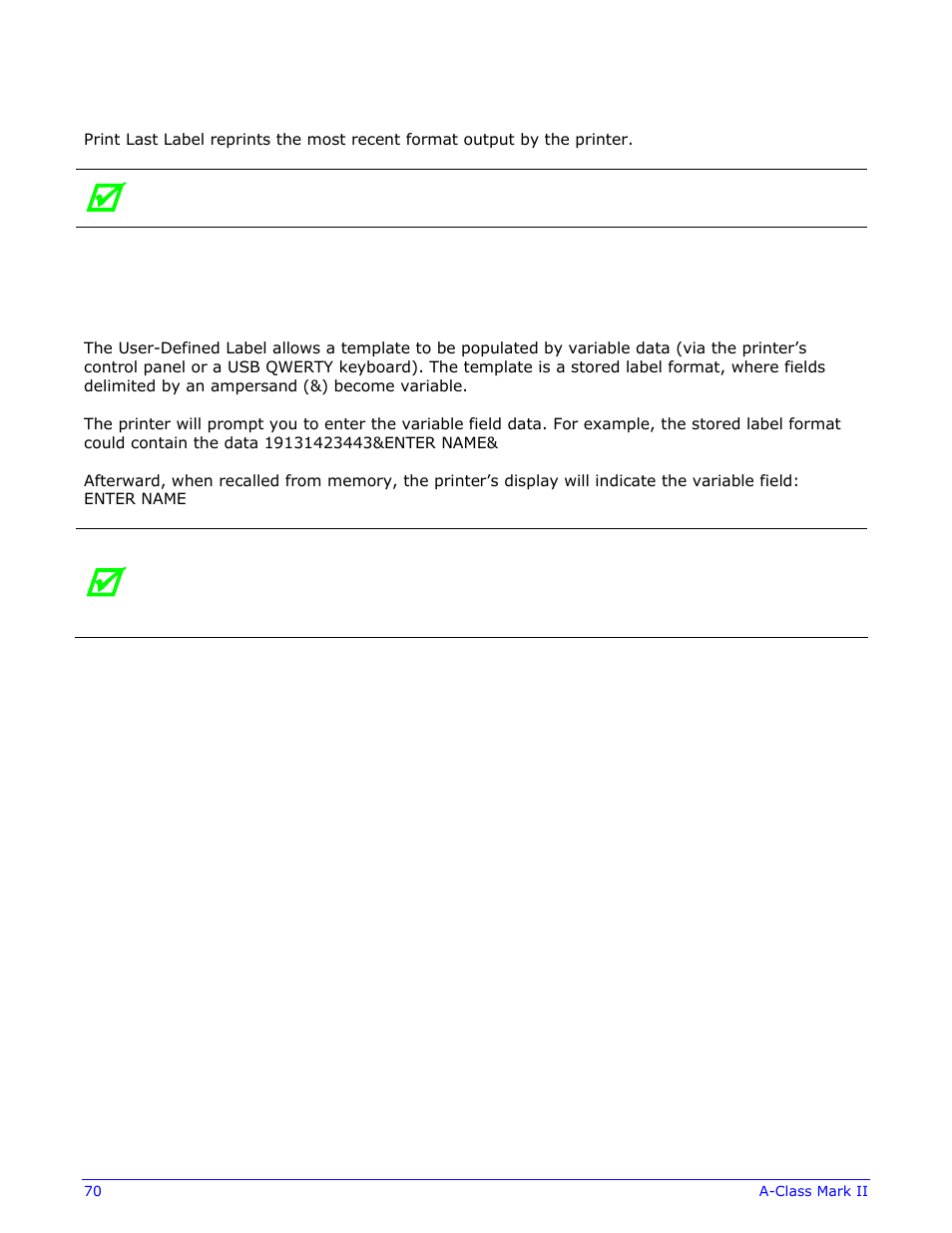 Datamax-O'Neil A-Class Mark II Operator’s Manual User Manual | Page 80 / 160
