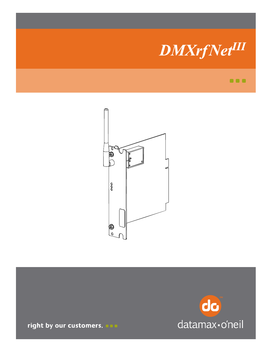 Datamax-O'Neil DMXrfNetIII User Manual | 16 pages