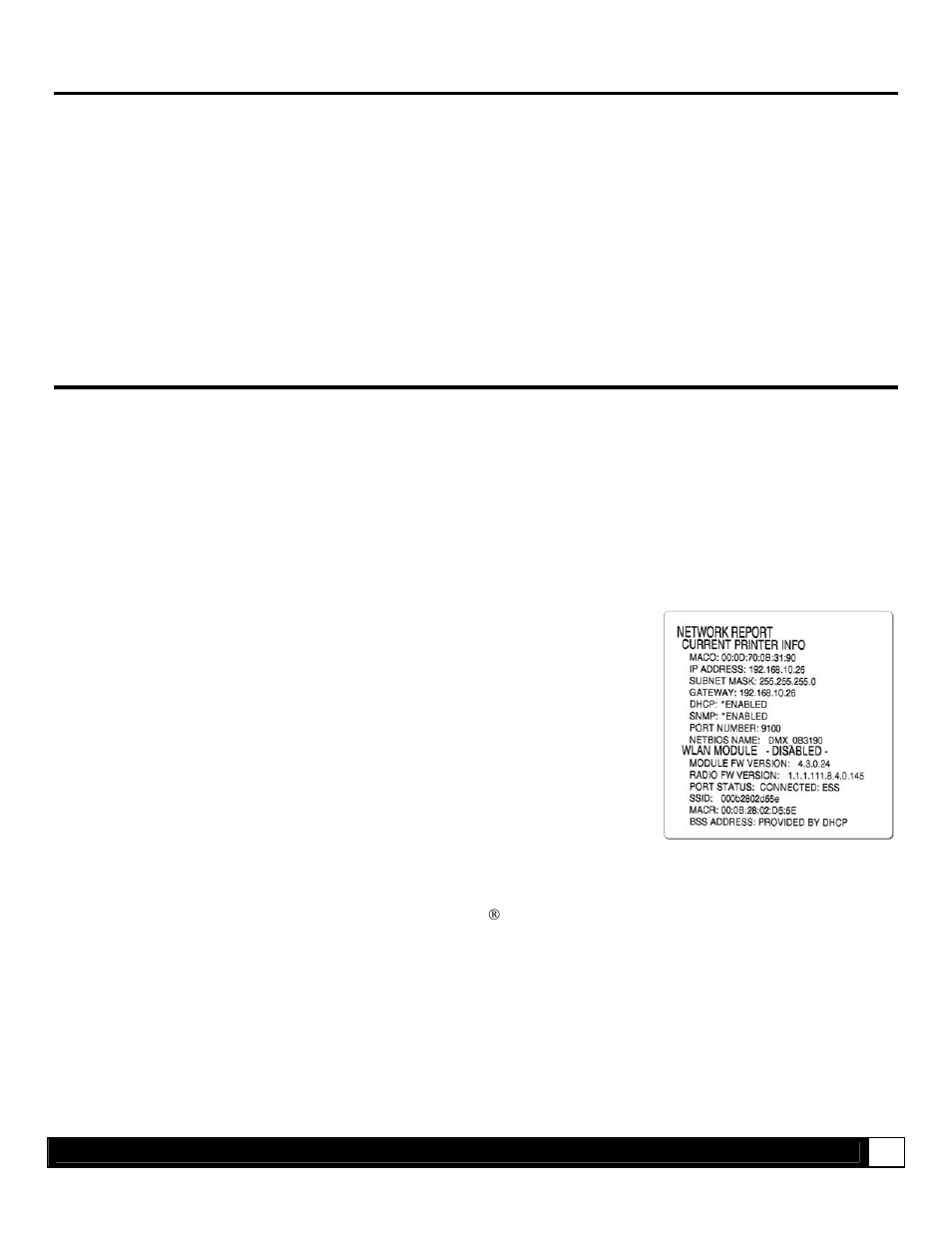 Network card reset, Network card setup | Datamax-O'Neil DMXNetII User Manual | Page 6 / 16