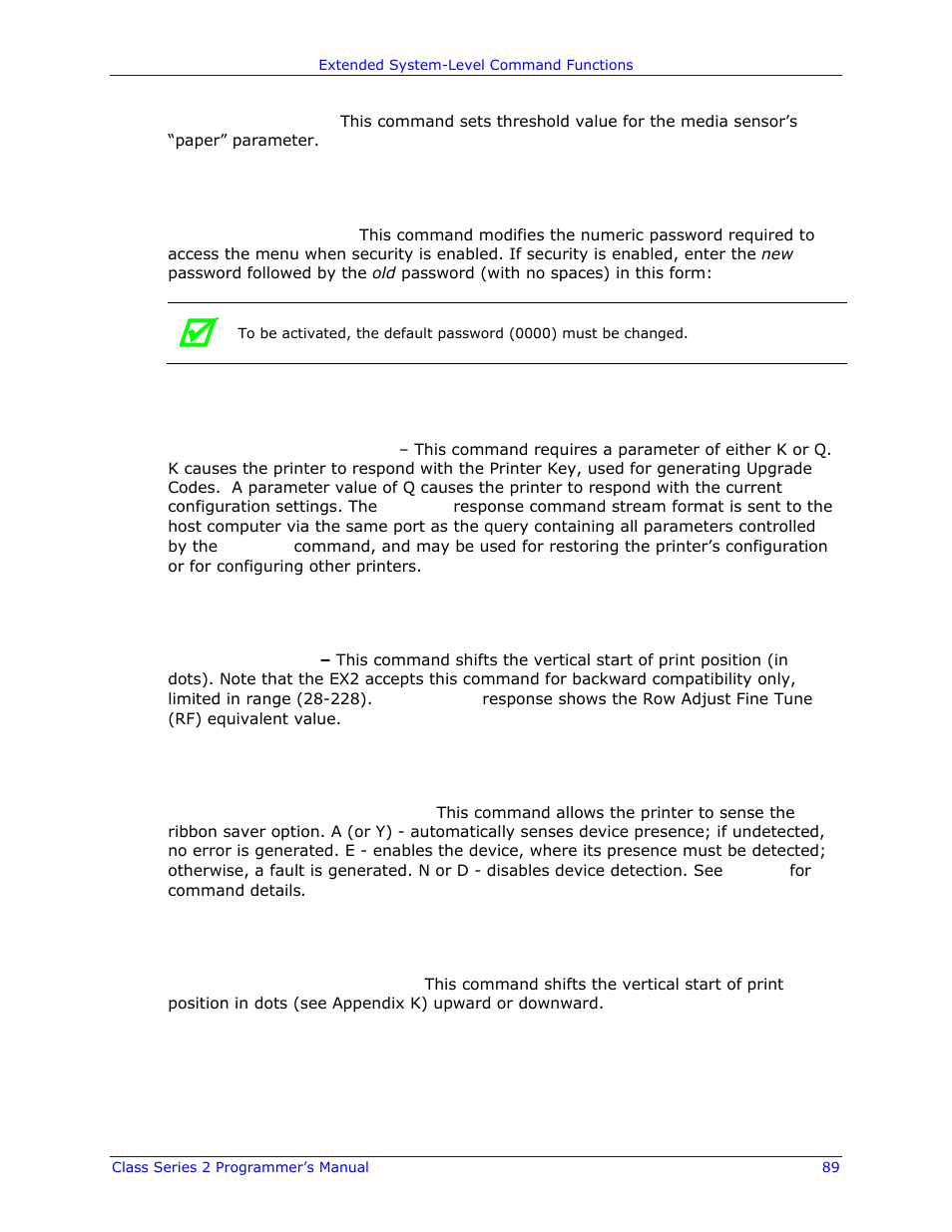 Datamax-O'Neil Class Series II Programmer’s Manual User Manual | Page 103 / 334