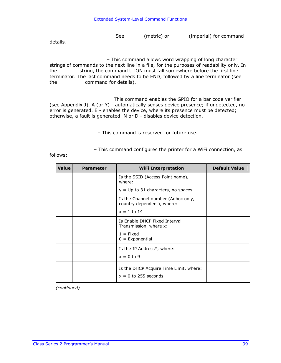 Datamax-O'Neil Class Series II Programmer’s Manual User Manual | Page 113 / 334
