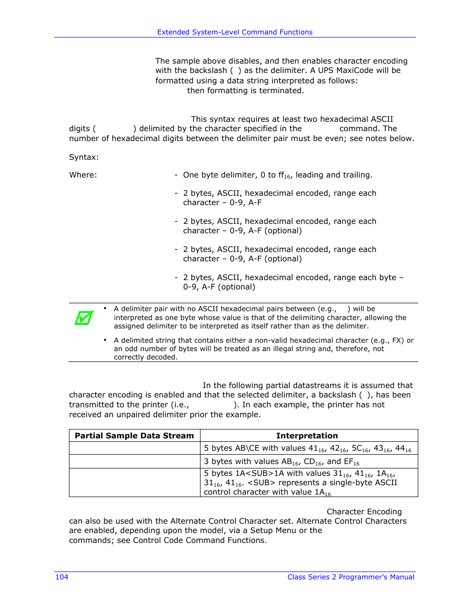 Datamax-O'Neil Class Series II Programmer’s Manual User Manual | Page 118 / 334
