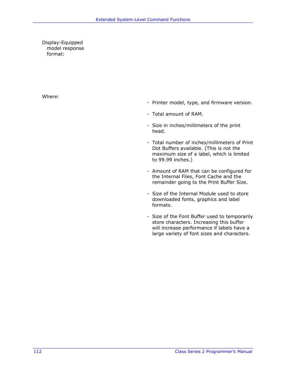 Datamax-O'Neil Class Series II Programmer’s Manual User Manual | Page 126 / 334