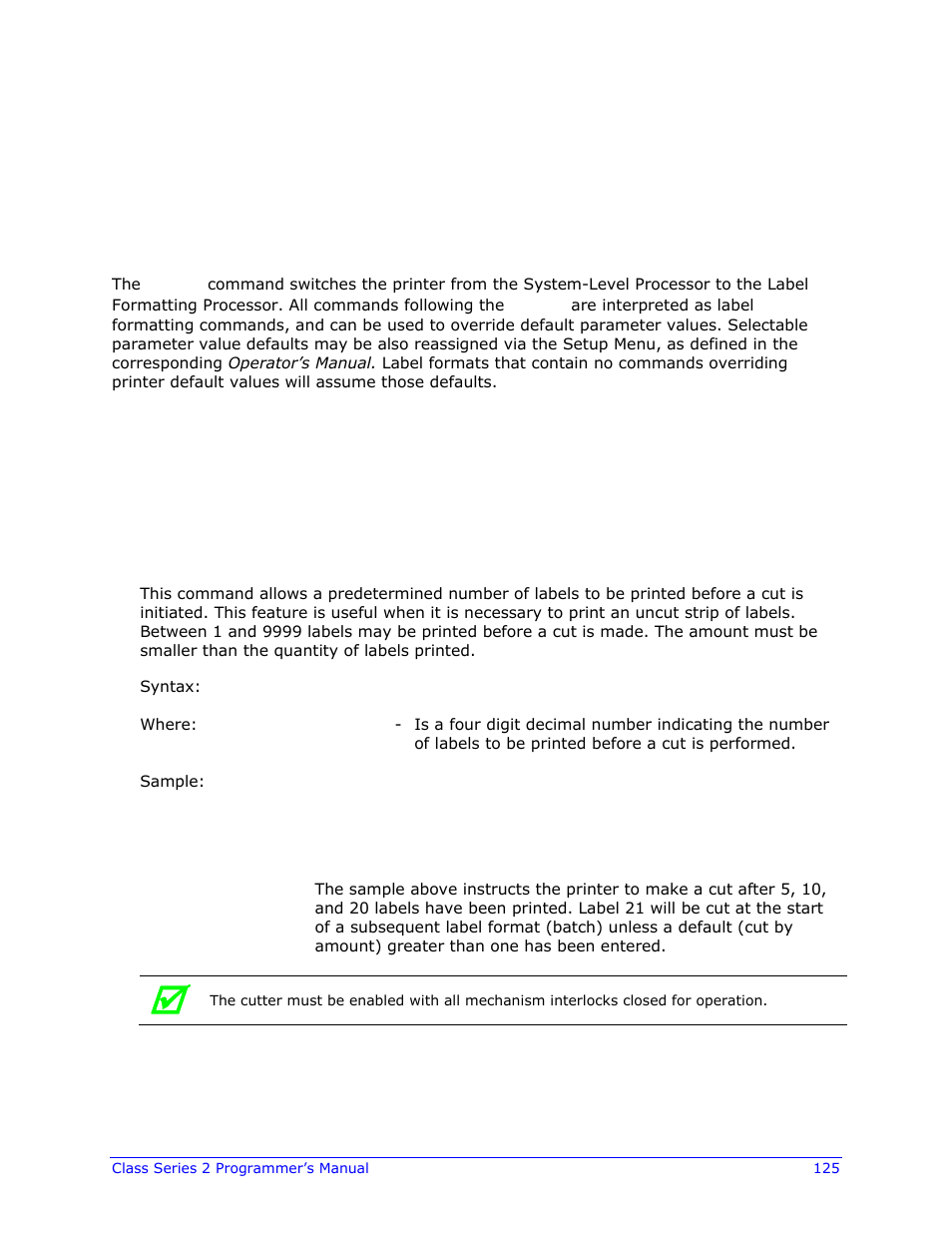 Label formatting command functions, Introduction | Datamax-O'Neil Class Series II Programmer’s Manual User Manual | Page 139 / 334