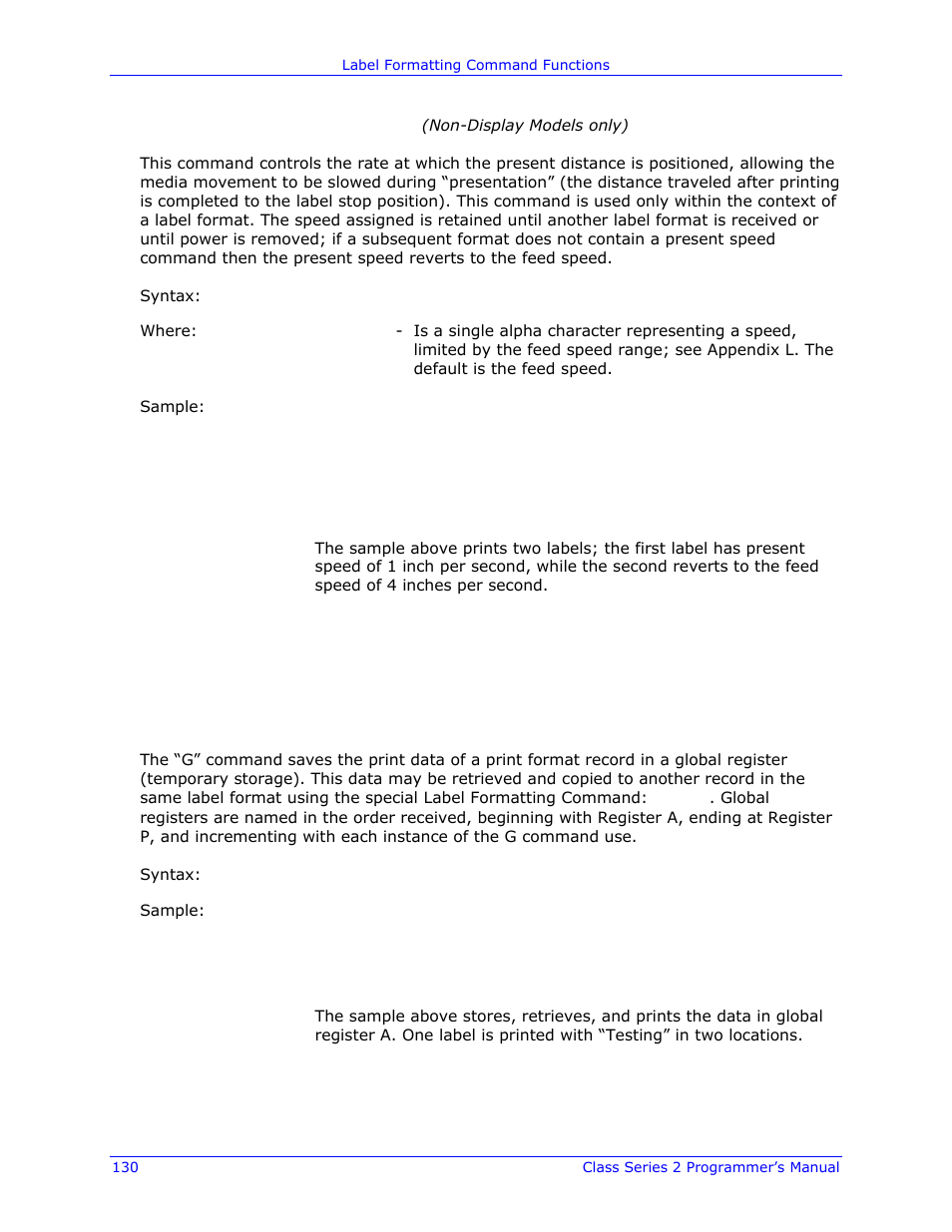 Datamax-O'Neil Class Series II Programmer’s Manual User Manual | Page 144 / 334