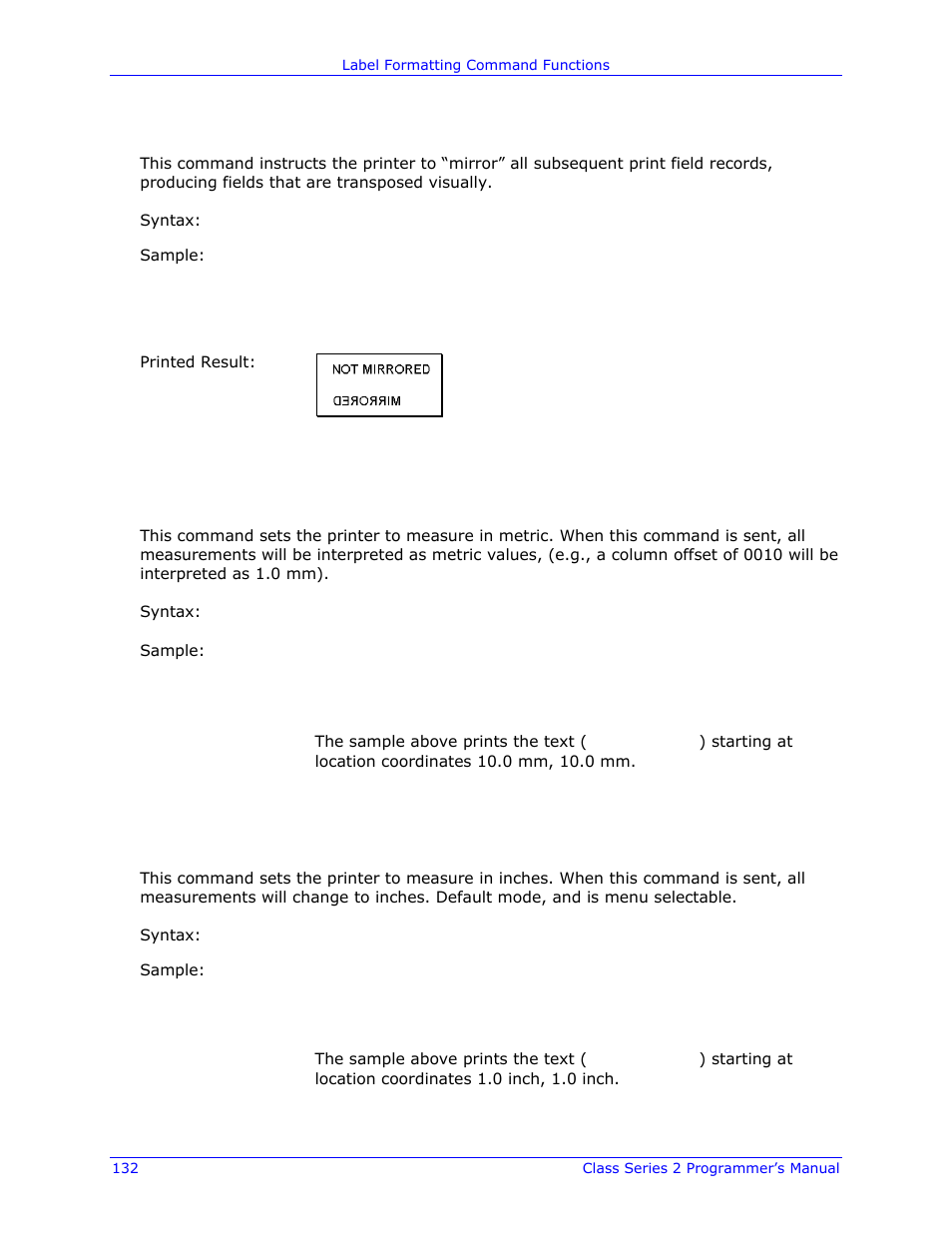 Datamax-O'Neil Class Series II Programmer’s Manual User Manual | Page 146 / 334