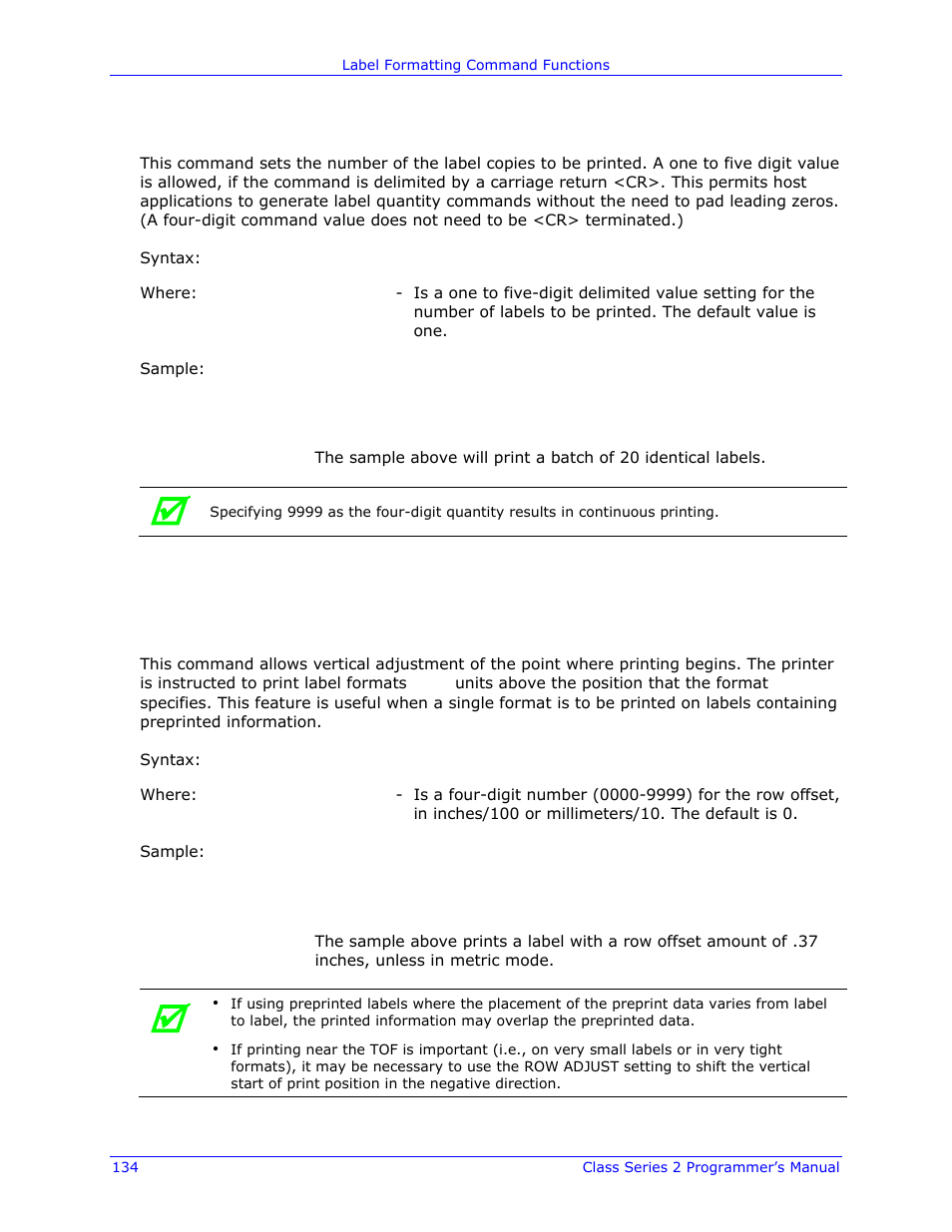 Datamax-O'Neil Class Series II Programmer’s Manual User Manual | Page 148 / 334