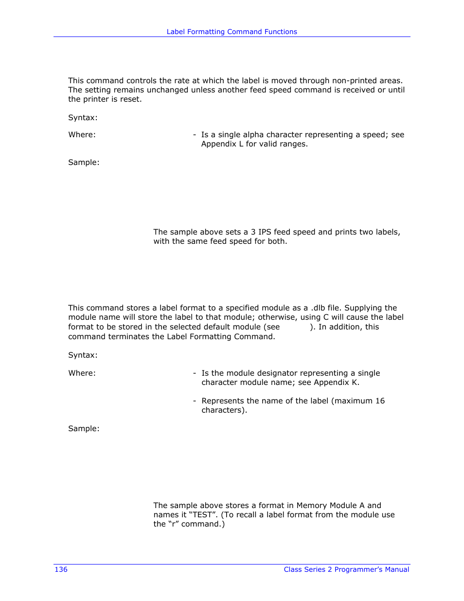 Datamax-O'Neil Class Series II Programmer’s Manual User Manual | Page 150 / 334