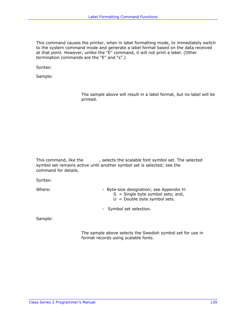 Datamax-O'Neil Class Series II Programmer’s Manual User Manual | Page 153 / 334