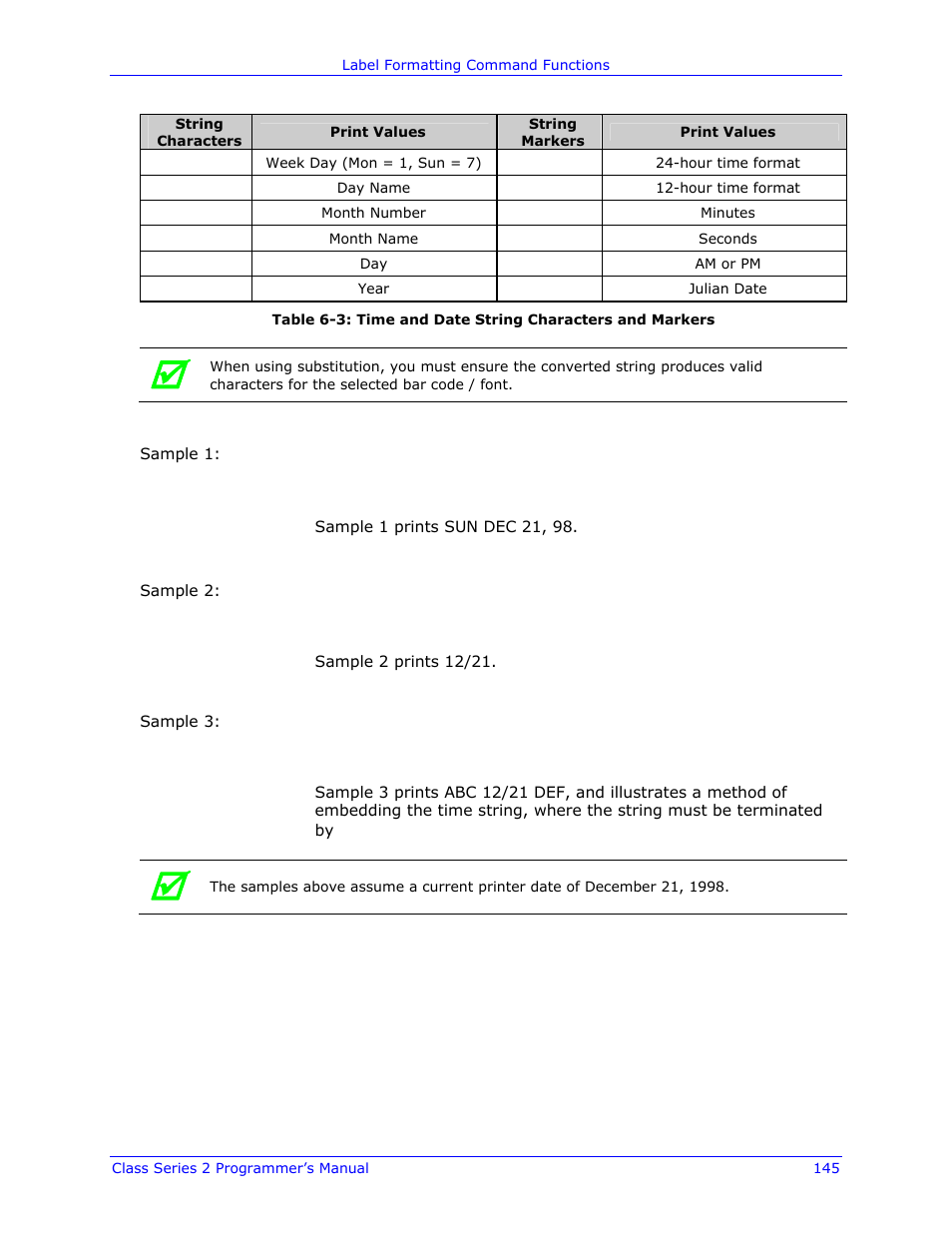 Datamax-O'Neil Class Series II Programmer’s Manual User Manual | Page 159 / 334