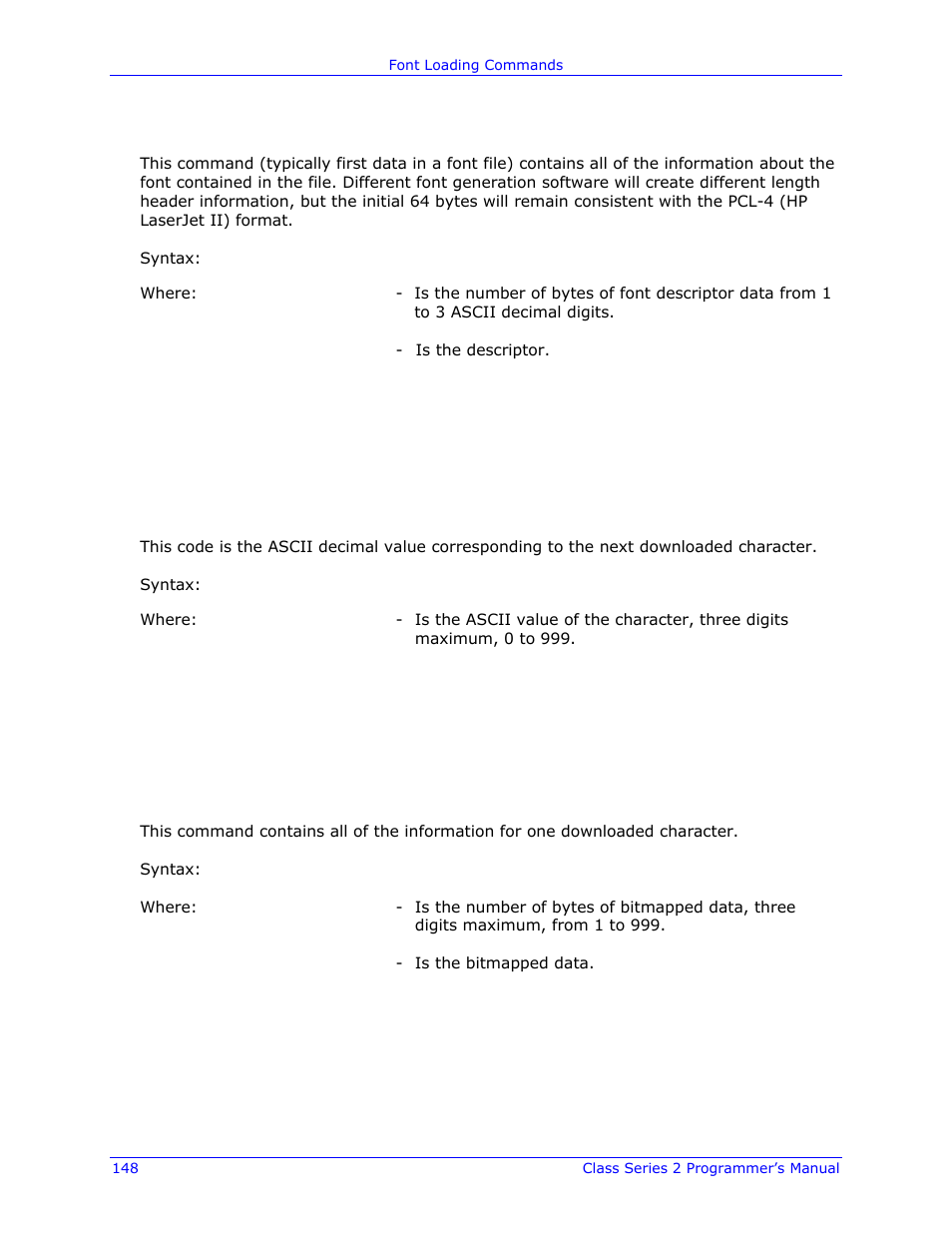 Datamax-O'Neil Class Series II Programmer’s Manual User Manual | Page 162 / 334