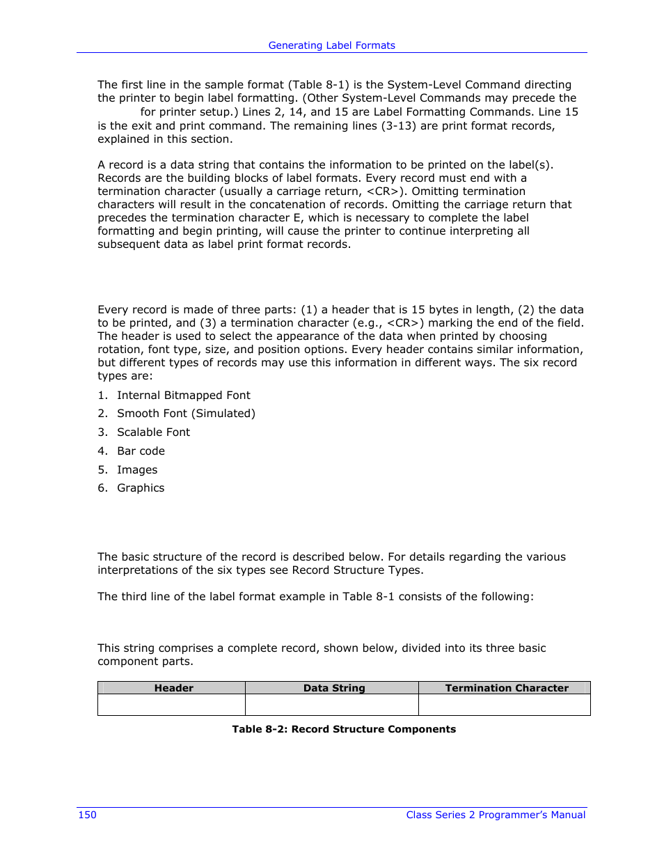 Datamax-O'Neil Class Series II Programmer’s Manual User Manual | Page 164 / 334