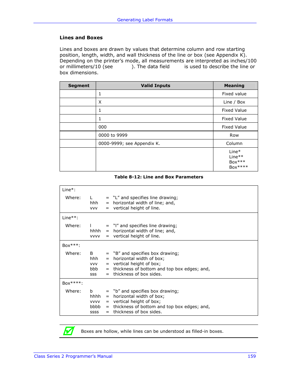 Datamax-O'Neil Class Series II Programmer’s Manual User Manual | Page 173 / 334