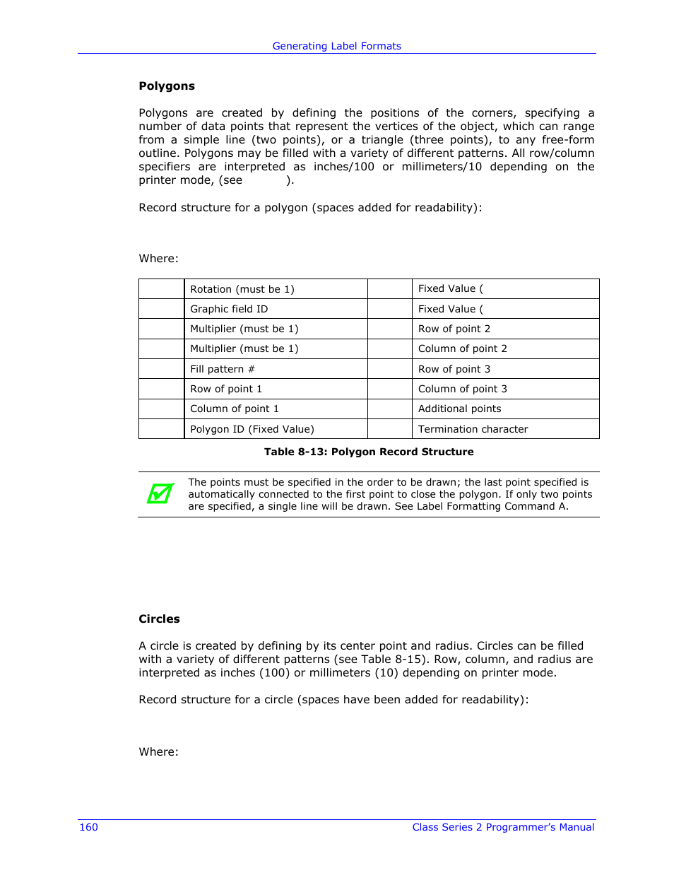 Datamax-O'Neil Class Series II Programmer’s Manual User Manual | Page 174 / 334