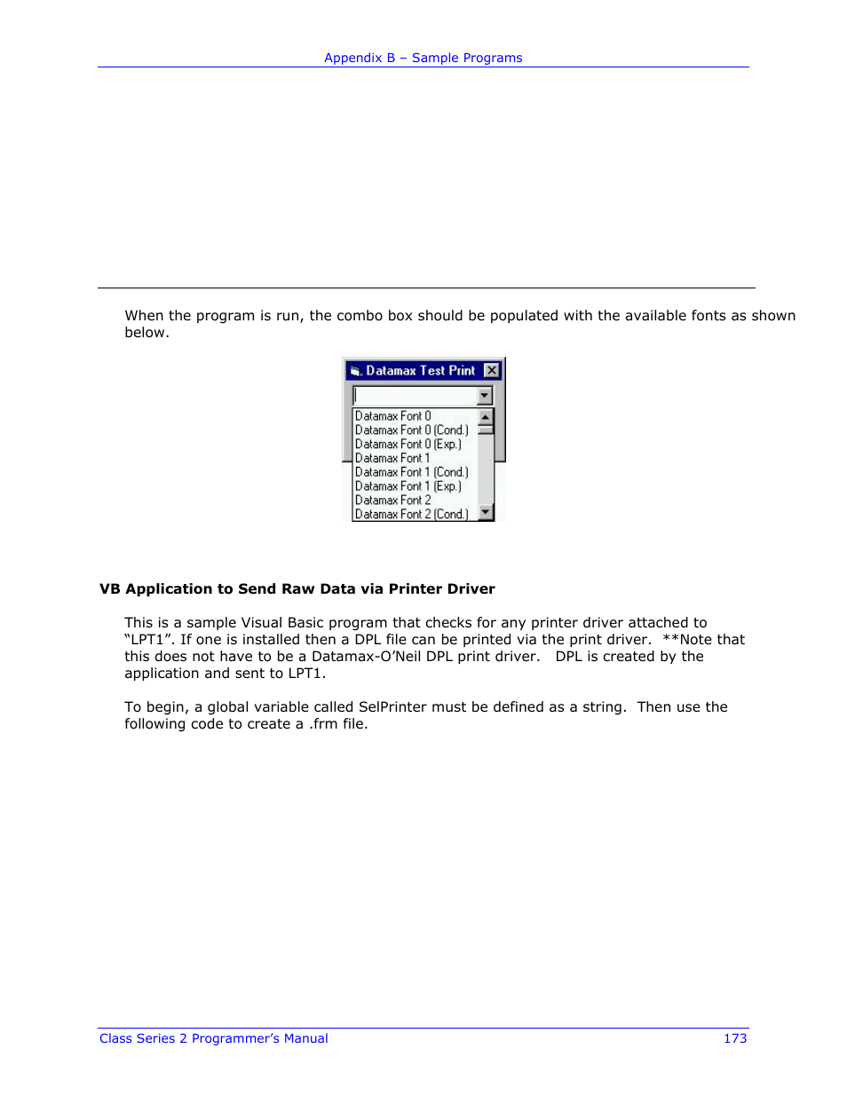 Datamax-O'Neil Class Series II Programmer’s Manual User Manual | Page 187 / 334