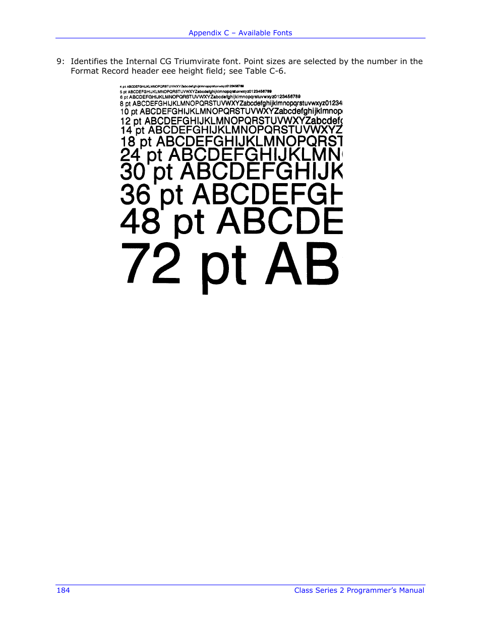 Datamax-O'Neil Class Series II Programmer’s Manual User Manual | Page 198 / 334