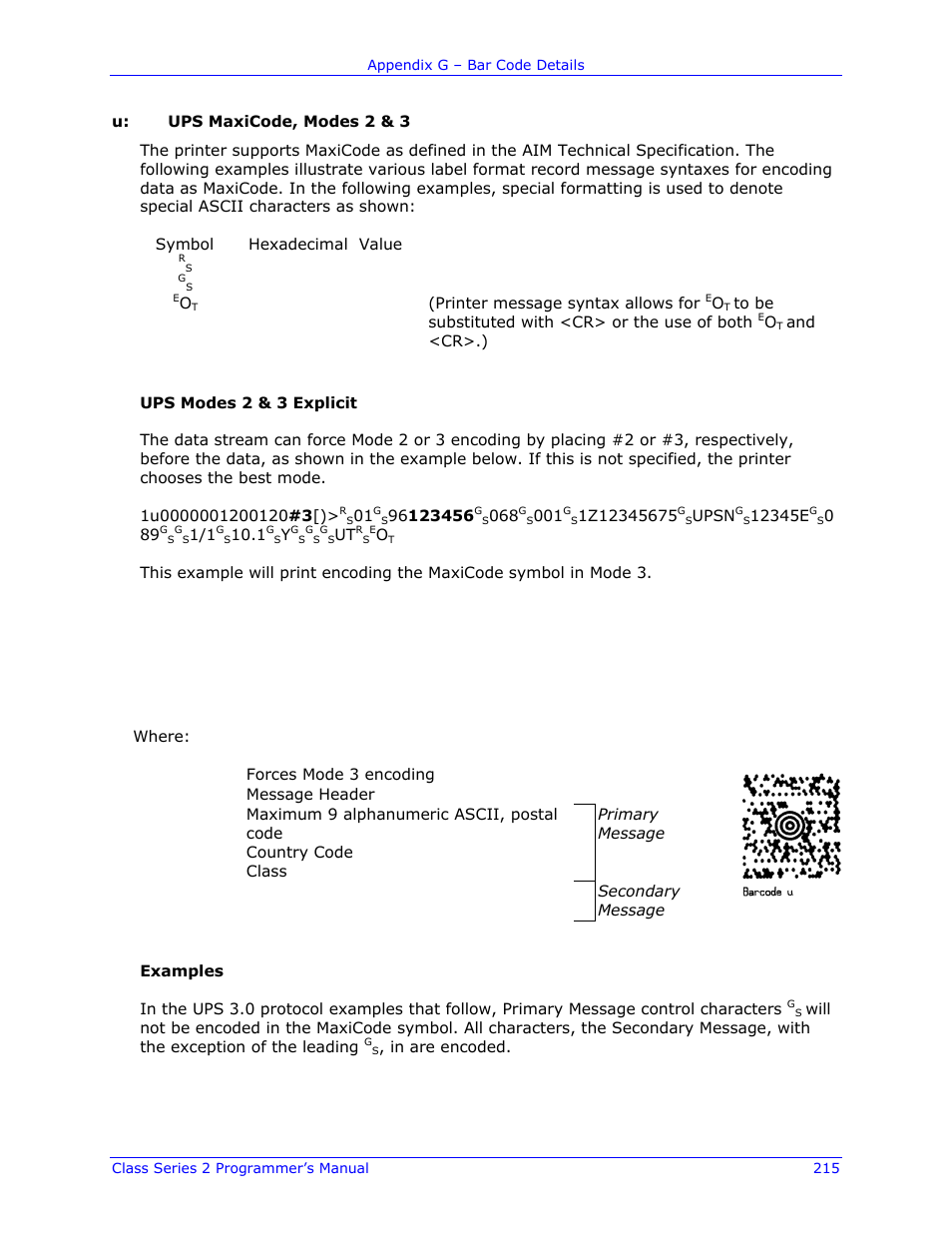 Datamax-O'Neil Class Series II Programmer’s Manual User Manual | Page 229 / 334
