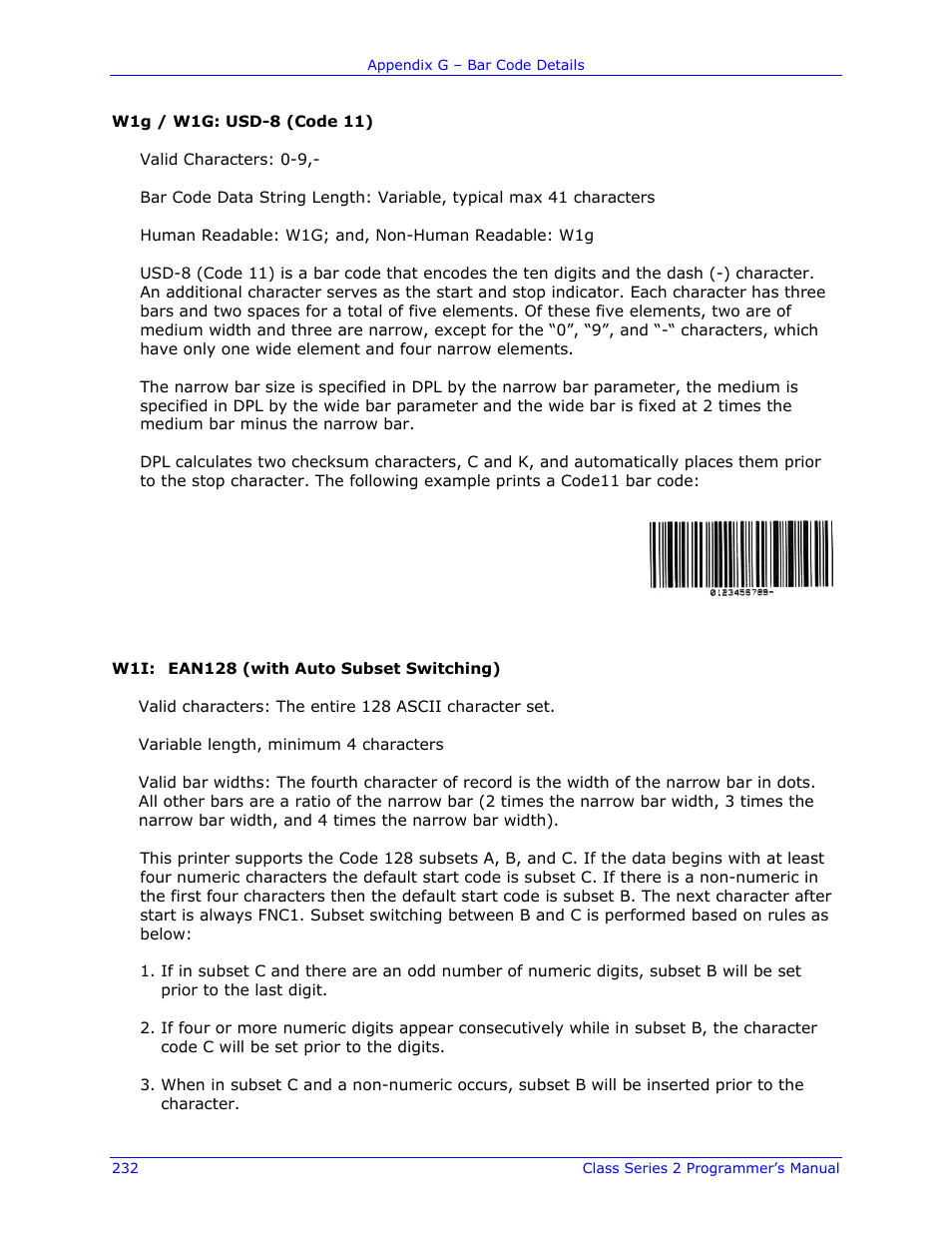 Datamax-O'Neil Class Series II Programmer’s Manual User Manual | Page 246 / 334