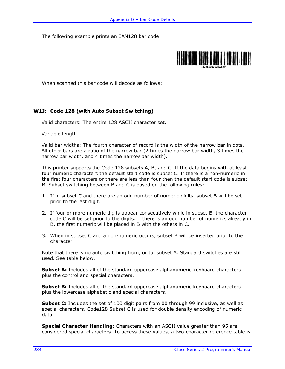 Datamax-O'Neil Class Series II Programmer’s Manual User Manual | Page 248 / 334