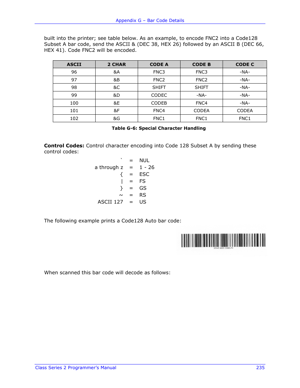 Datamax-O'Neil Class Series II Programmer’s Manual User Manual | Page 249 / 334