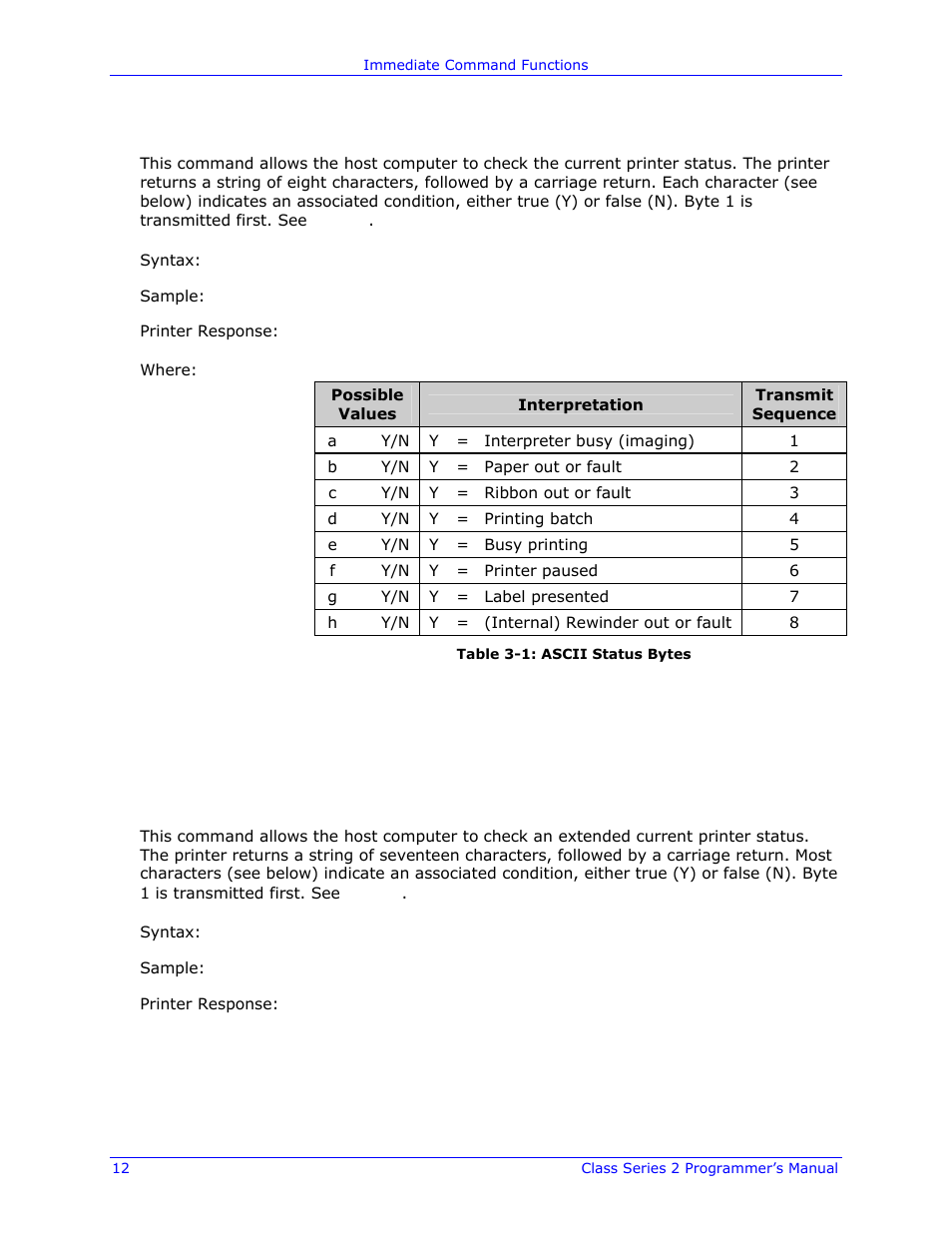 Datamax-O'Neil Class Series II Programmer’s Manual User Manual | Page 26 / 334