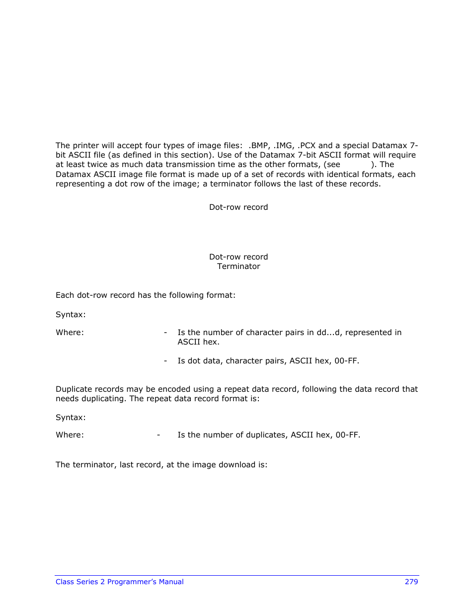 Appendix n, Image loading | Datamax-O'Neil Class Series II Programmer’s Manual User Manual | Page 293 / 334